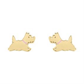 Radley RYJ1336S 18ct Gold Plated Dog Earrings - J81158