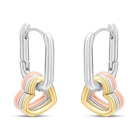 Radley RYJ1639S Gold Plated And Silver Tone Heart Hoop Earrings - J81170