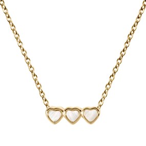 Radley RYJ2520 Silver 18ct Gold Plated Mother Of Pearl Triple Heart Necklace - J81180