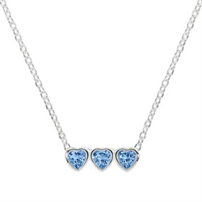 Radley RYJ2521 Silver Blue Triple Heart Necklace - J81181