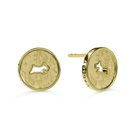Radley RYJ1682S Gold Tone Dog Cut Out Stud Earrings - J81207