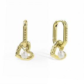 Radley RYJ1688S Gold Tone Heart And Freshwater Pearl Hoop Earrings - J81209