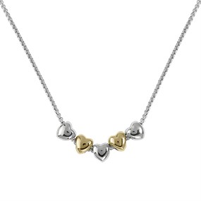Radley RYJ2519S 18ct Gold Plated And Silver Tone Heart Charm Necklace - J81934
