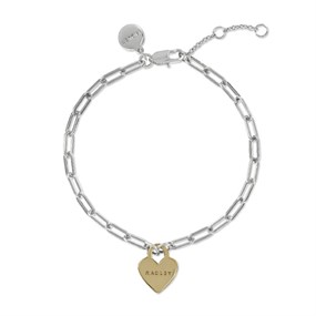Radley RYJ3523S 18ct Gold Plated And Silver Tone Heart Bracelet - J81935