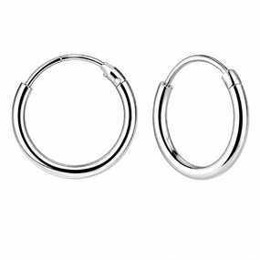 Little Star Silver Huggie Earrings - J83177