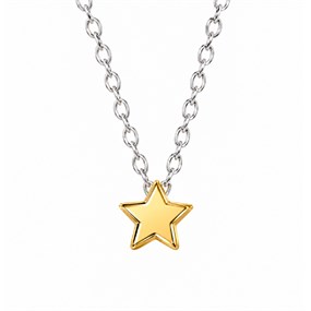 Little Star Silver Gold Plated Star Necklace - J83180