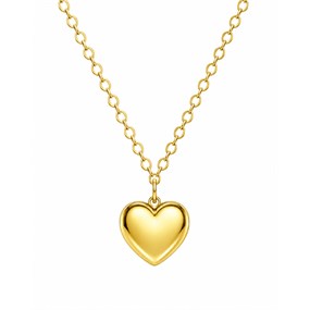 Little Star Silver Gold Plated Heart Necklace - J83182