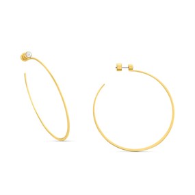 Michael Kors CZ Gold-Tone Whisper Hoop Earrings MKJ5999710 