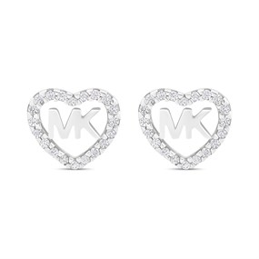 Michael Kors MKC1243AN040 Silver Heart Stud Earrings - J94158