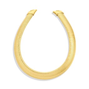 Michael Kors 14ct Gold Plated Ribbon Flex Collar MKJ8465710 - J94195
