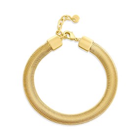 Michael Kors 14ct GP Snake Chain Bracelet MKJ8487710 - J94196