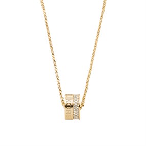 Michael Kors MKJ0181710K Silver Gold Plated Stone Set Necklace - J94197