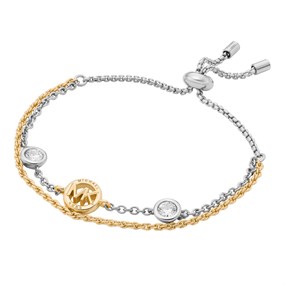 Michael Kors MKJH0095A931 Silver and Gold Plated Slider Bracelet - J94210