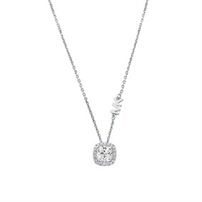 Michael Kors MKC1407AN040 Silver Stone Set Necklace - J94211
