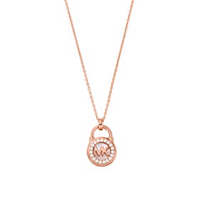 Michael Kors MKC1562AH791 Rose Gold Plate Stone Set Necklace - J94215