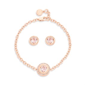 Michael Kors MKJ8263SET Rose Gold Tone CZ Bracelet And Earrings Set - J94221