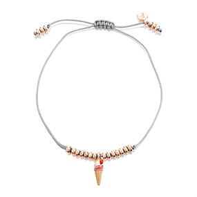 Fable Ice Cream Charm Beaded Slider Bracelet - J9663
