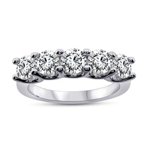 Blossom 9ct White Gold Lab Grown Diamond Five Stone Ring -  1.5ct - L40014