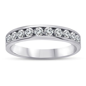 Blossom 9ct White Gold Lab Grown Diamond Half Eternity Ring - 1/2ct - L40018