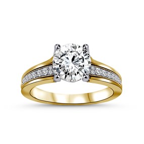 9ct Gold Lab Grown Diamond Fancy Singlestone Ring, 2.18cts - L40036