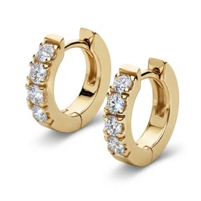 9ct Gold Lab Grown Diamond Huggie Earrings, 1ct/pr - L40062
