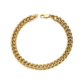 Rolled Gold Curb Bracelet - Approx. 8.5in - M9581