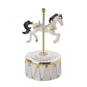 Treasured Trinkets Blue Musical Carousel Horse - P12211