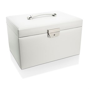 Grey Bonded Leather Two Drawer Jewel Box - P55161