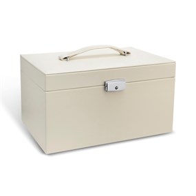 Large Lockable Ivory Jewel Case - P55202
