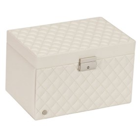 Ivory  Cross Stitched Jewellery Box - P55209