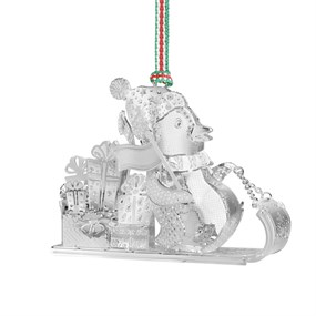 Newbridge Silverware Penguin On A Sleigh Hanging Ornament - P59216