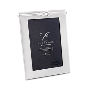 Elegance Silver Plated Love Knot Frame 4x6 - P9162
