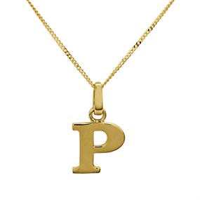 9ct Gold Initial P Necklace - R50127