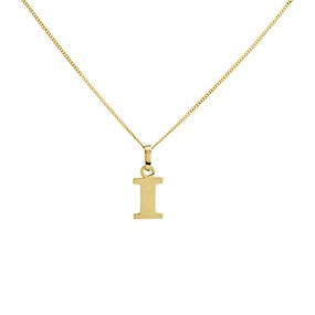 9ct Gold Initial I Necklace - R50134