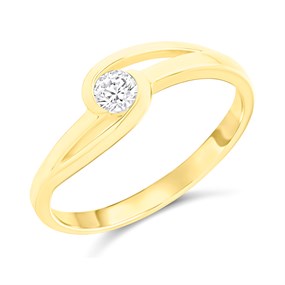 9ct Gold Cubic Zirconia Wrap Ring - R5985