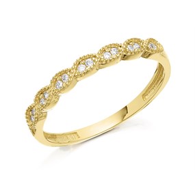 9ct Gold Cubic Zirconia Half Eternity Ring - R6560