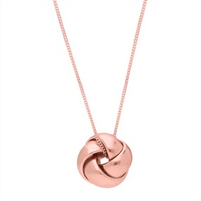 9ct Rose Gold Knot Necklace - R8785