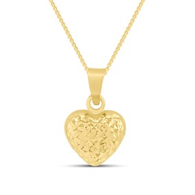 9ct Gold Heart Pendant And Chain - R8790