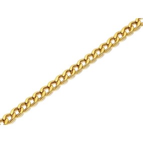 9ct Gold 2mm Wide Hollow Curb Chain - 16in - R9066