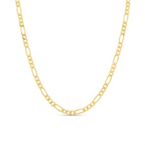 9ct Gold 4mm Wide Figaro 24in Necklace - R9120