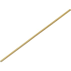 9ct Gold 0.5mm Wide Fine Venetian Box Solid Chain - 16in - R9467