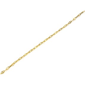 9ct Gold 1mm Wide Hollow Anchor Chain - 20in - R9480