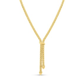 9ct Gold Lariat Style Necklace - R9501