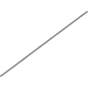 9ct White Gold 1mm Wide Diamond Cut Solid Curb Chain - 18in - R9604