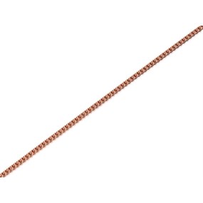 9ct Rose Gold Fine Solid Curb Chain - 22in - R9628