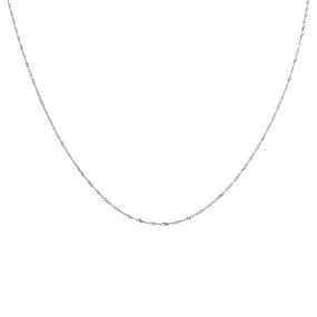 9ct White Gold Twisted Curb Chain - 22in - R9718