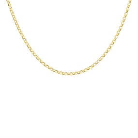 9ct Gold Round Belcher Chain - 16in - R9829