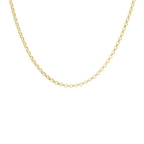 9ct Gold Round Belcher Chain - 22in - R9832
