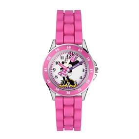 Minnie Mouse MN1157 Pink Rubber Strap Watch - W01177