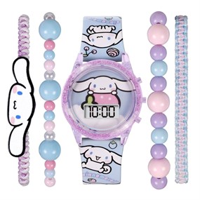 Cinnamonroll CIN0002 Digital Light Up Watch And Four Bracelets Set - W01188